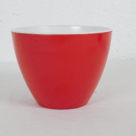 Royalon Melamine Melmac Red White Coffee Tea Cup #304 USA Set of 2 Vintage FLAW - Picture 9 of 12